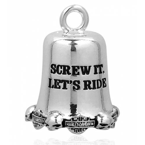 Clochette Screw it Let’s Ride, metal argenté, Harley Davidson HRB002