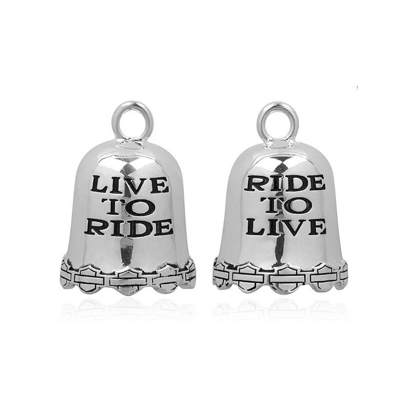 Clochette "Live to Ride", metal argenté, Harley Davidson HRB028
