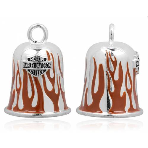 Clochette Flaming Hot, metal argenté et rouge, Harley Davidson HRB030