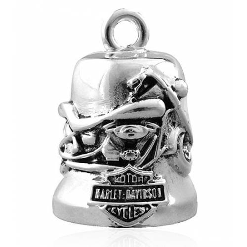 Clochette Motorcycle, metal argenté, Harley Davidson HRB037