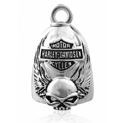 Clochette Wings Skull Wille G., métal argenté, Harley Davidson HRB038