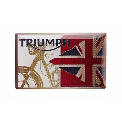 Pin's Flag & Denim, metal, beige rouge et bleu, Triumph MPBS15317