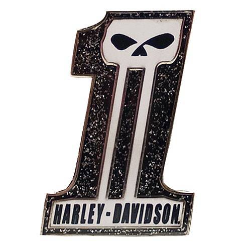 Pin's Skull Number One Harley-Davidson