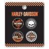 Set de 4 badges H-D