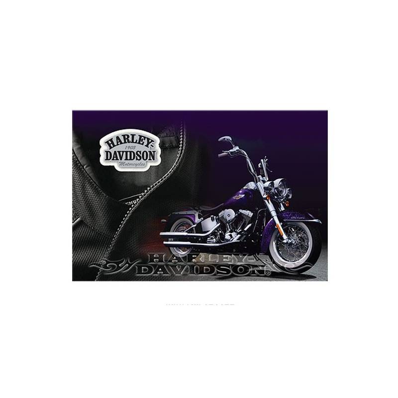 Carte postale métal Harley-Davidson Genuine - Motorcycles Legend shop