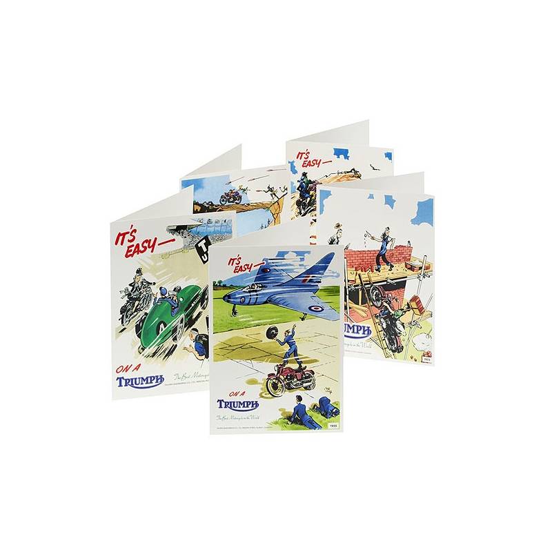 5 Cartes postales vintage, enveloppes, Triumph MGCA15329
