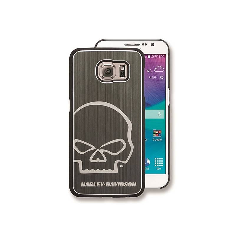 Coque Galaxy S6 Skull Silver, alu, Harley-Davidson 7800