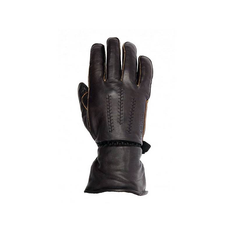 Gants cuir Jeff hiver homme, marron, intérieure synthétique mouton, Helston's