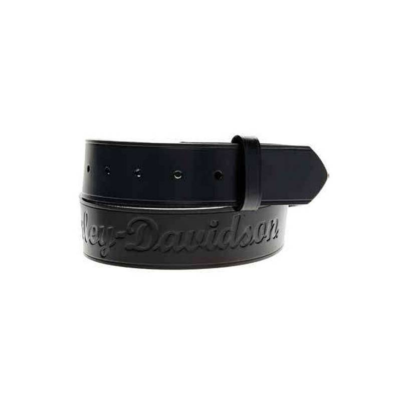 Sangle de ceinture Miles Ahead femme, cuir noir, sans boucle, Harley-Davidson HDWST10637