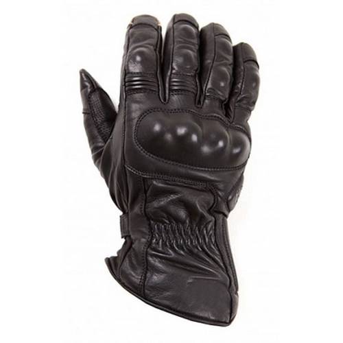 Gants cuir Wind hiver homme, noir, coque carbone, Helston's