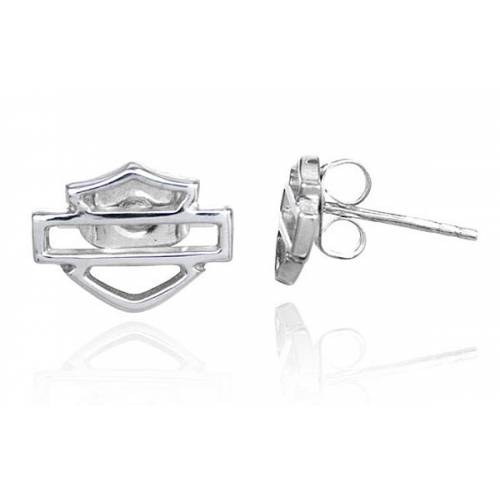 Boucles d'oreilles Bar & Shield femme, argent, Harley-Davidson HDE0193