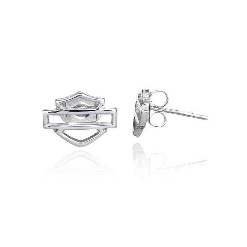 Boucles d'oreilles Bar & Shield femme, argent, Harley-Davidson HDE0193