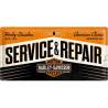 Plaque métal Service & Repair Harley-Davidson