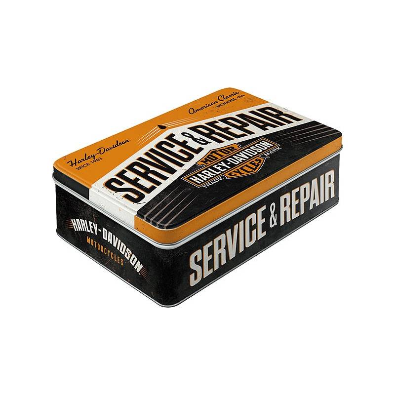 Boite métal H-D Service & Repair, couvercle, rétro, Harley-Davidson 30735