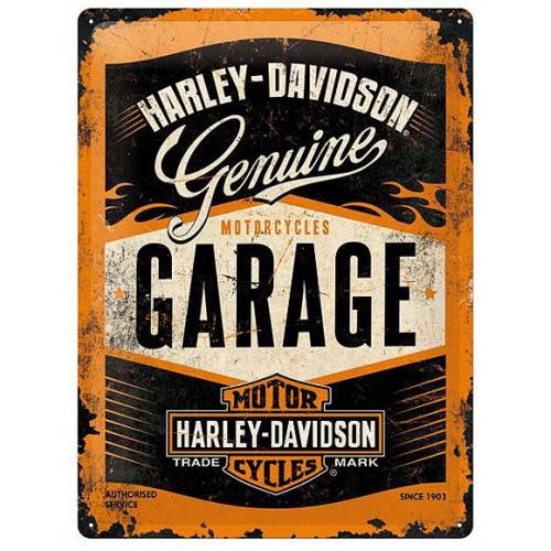 Plaque métal Garage Harley-Davidson