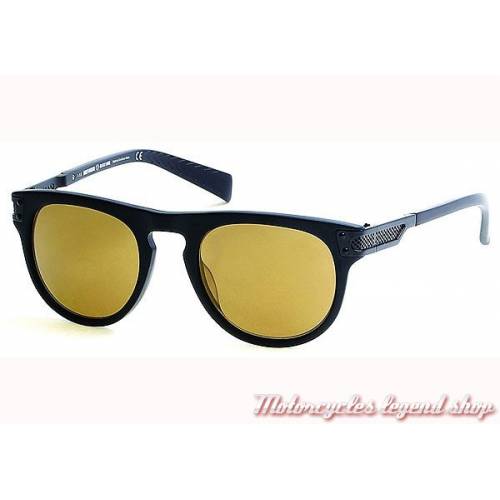 Lunettes solaires Black Label mixte, monture noir mat, verres bronze, Harley-Davidson HD2034 02G