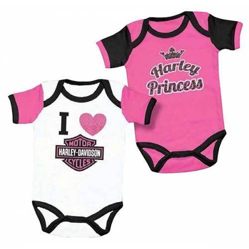 Lot de 2 bodies Harley-Davidson fille