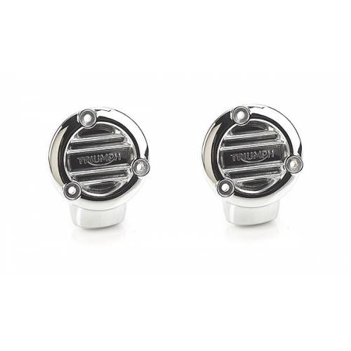 Couvercles de corps d'injection, alu chromé, Triumph A9610243