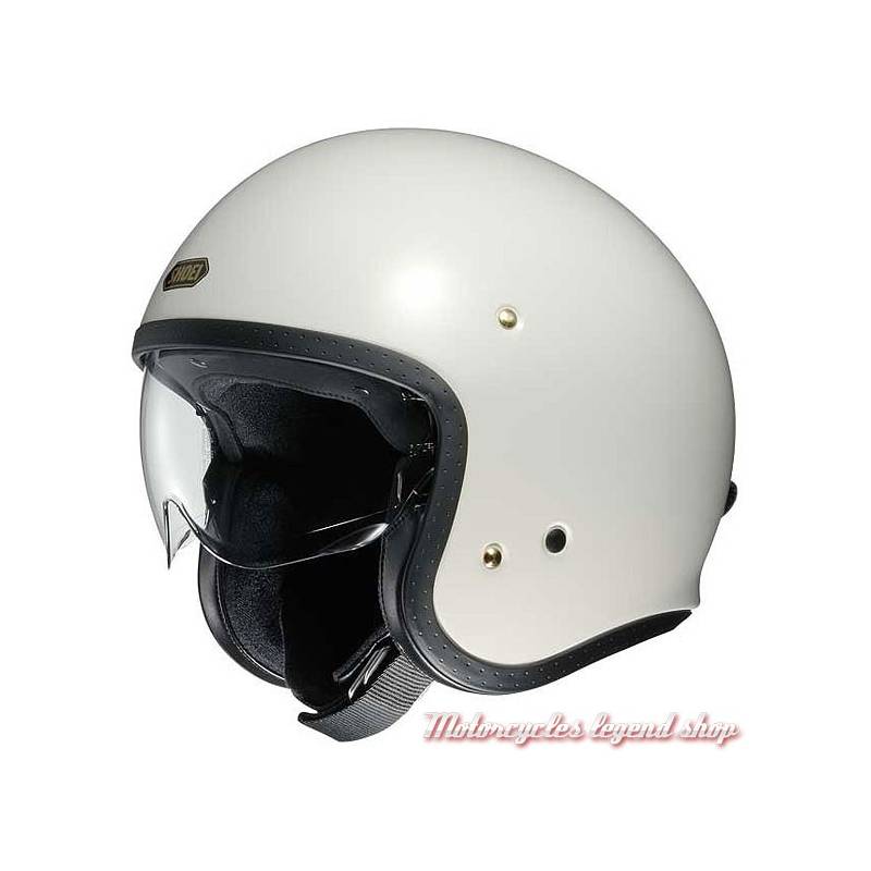 Casque J.O blanc écru mixte, vintage, Shoei