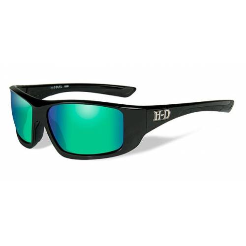 Lunettes solaire Duel homme, verre miroir vert, Harley-Davidson HADUE10