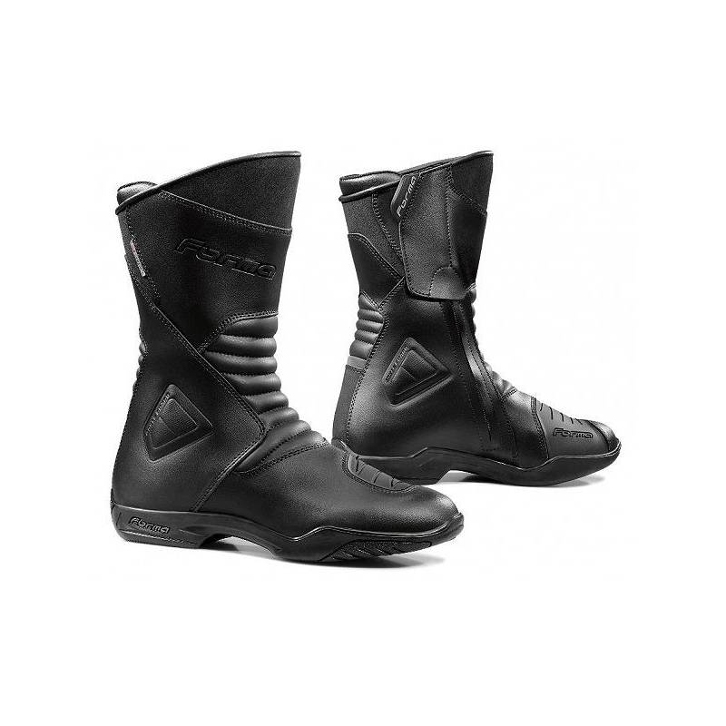 Bottes Touring Majestic homme technique, waterproof, zippées, cuir noir, Forma