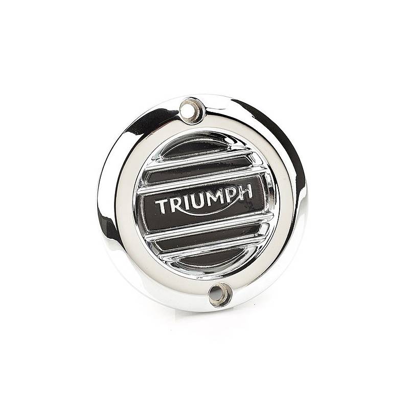 Ecusson d'embrayage, aluminium, chromé, nervuré, Triumph A9610251