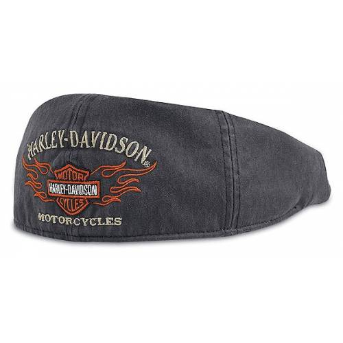 Casquette Ivy textile Flame homme, noir, coton, Harley-Davidson 99537-11VM