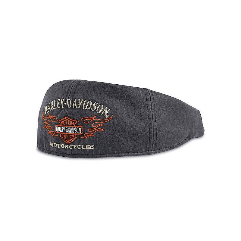 Casquette Ivy textile Flame homme, noir, coton, Harley-Davidson 99537-11VM