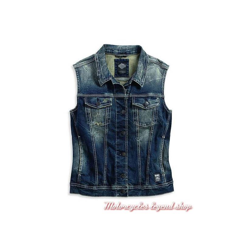 gilet sans manche femme en jean