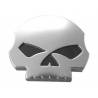 Sticker Skull willie G., métal chrome mat, relief, autocollant, Harley Davidson 14100228