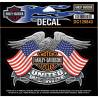 Sticker United We Ride, aigle, drapeaux US, Bar & Shield, Harley-Davidson DC125843