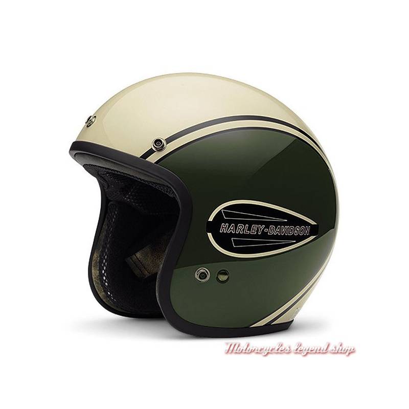 Casque jet Classic Retro mixte, kaki, crème, fibre de verre, Arai, Harley-Davidson 98284-16EM