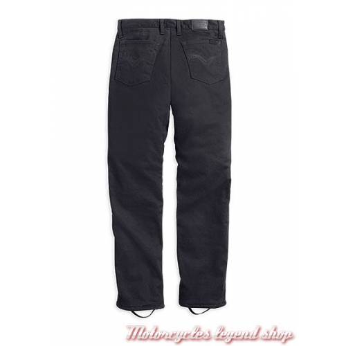 Pantalon textile FXRG femme Harley-Davidson, jean coton, noir, coupe droite, 5 poches, EC-99186-14VW