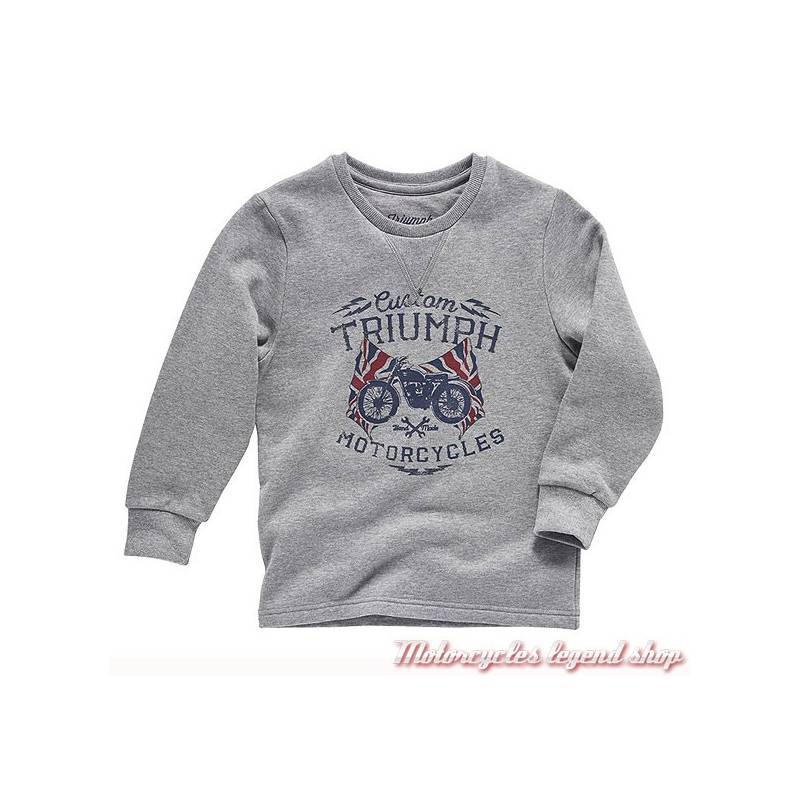 Sweatshirt Ford Triumph enfant, gris, coton, col rond, Triumph MJWA16040