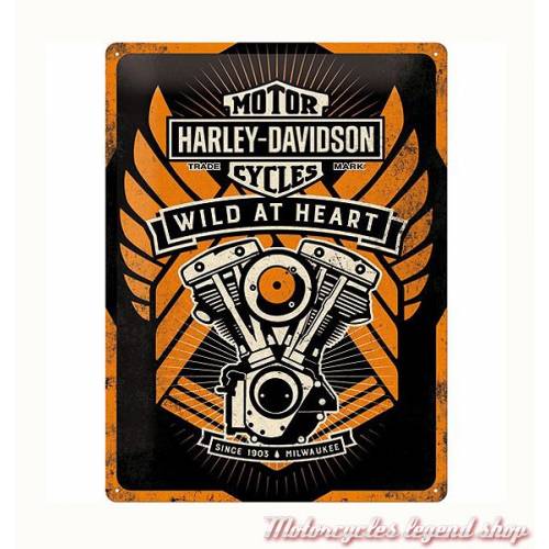 Plaque métal Wild at Heart Harley-Davidson