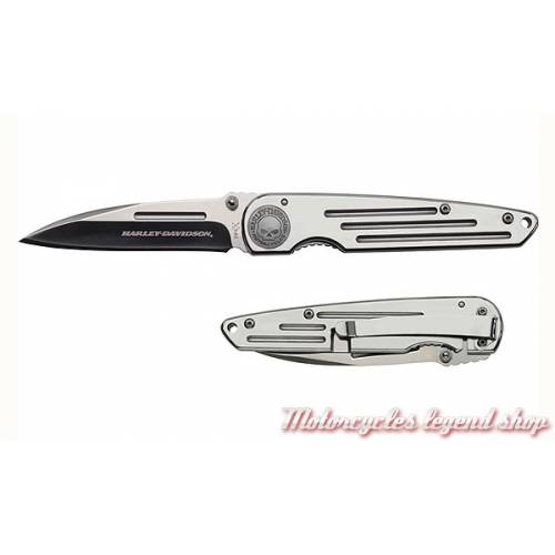 Couteau Tec X TK-W Harley-Davidson, pliant, acier, gris chrome, 52110