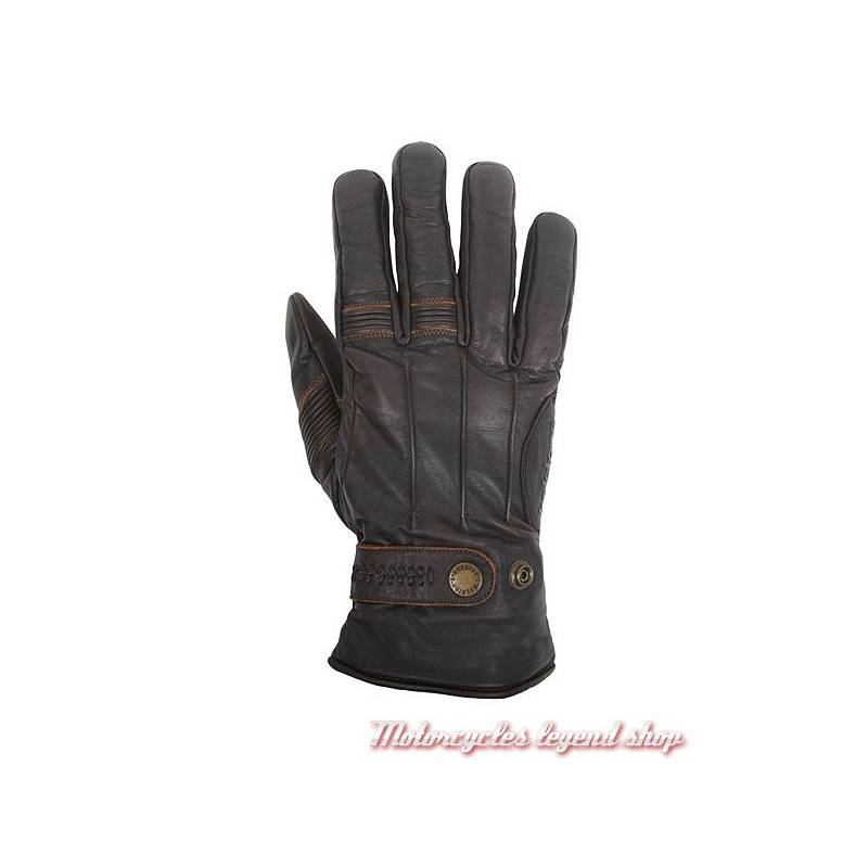 Gant cuir Brod hiver Helstons, homme, marron, noir, doublés Primaloft