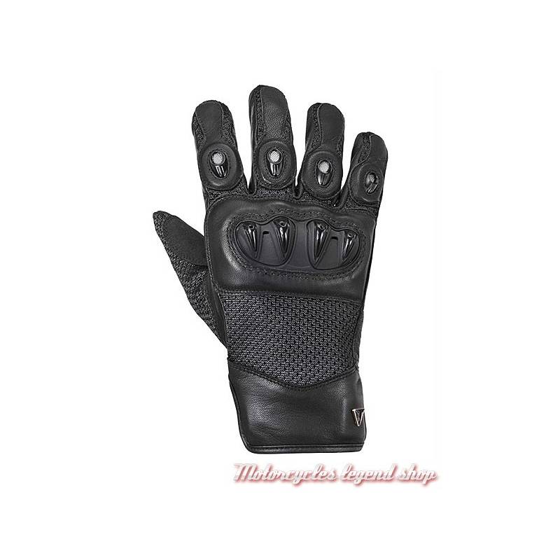 Gants cuir & mesh Harpton Triumph homme, noir, protections, MGVS17114