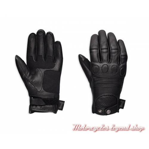 Gants cuir One Skull Harley-Davidson femme, noir, homologués, 98375-17EW