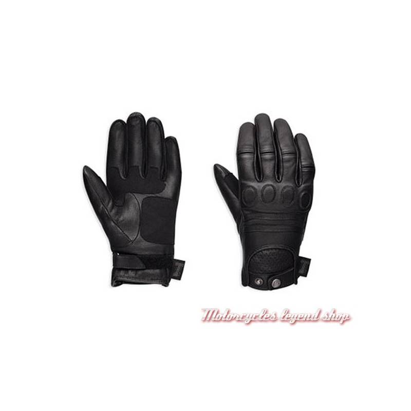 Gants cuir One Skull Harley-Davidson femme, noir, homologués, 98375-17EW