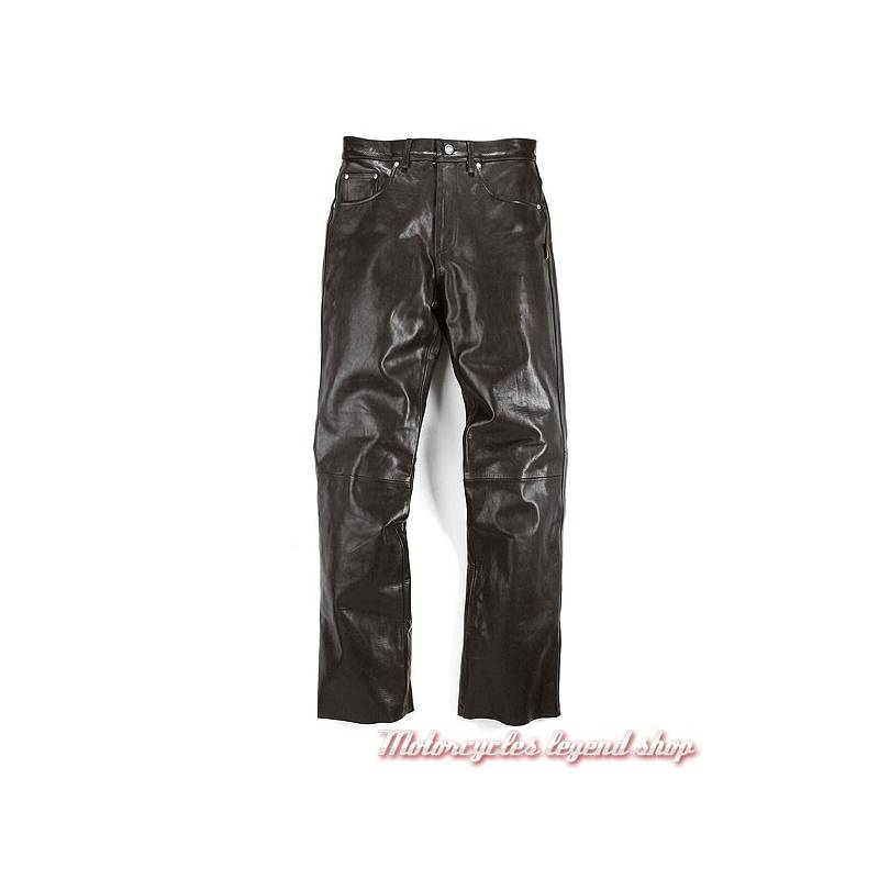 Pantalon Corden cuir Helstons homme, noir, étanche, coupe jean