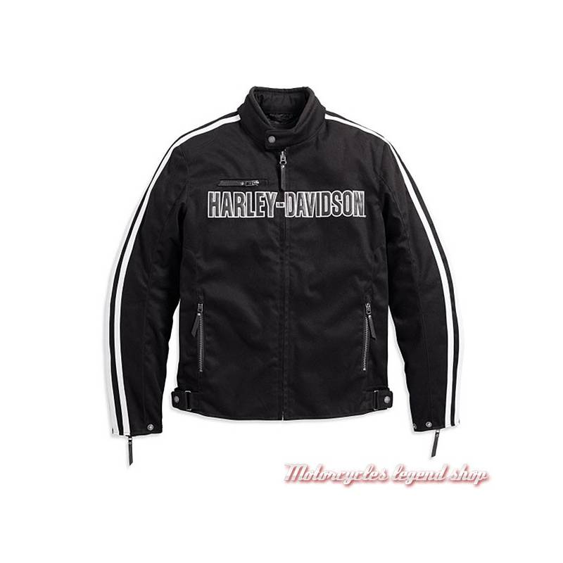 Blouson textile Rally Harley-Davidson, homme, noir, coton, polyester, homologué CE, 98163-17EM