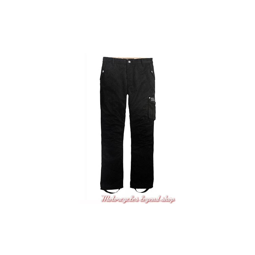 Pantalon technique Cargo Harley-Davidson, homme, toile, noir, homologué CE, 98166-17EM