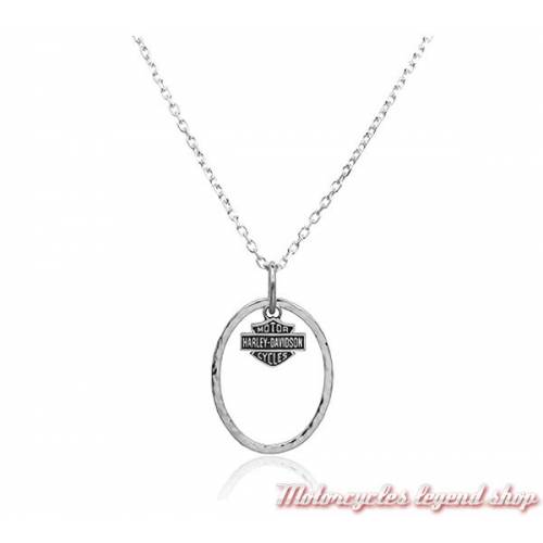 Collier argent B&S Oval Harley-Davidson femme