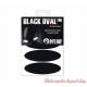 Stickers noirs réfléchissants Black Oval