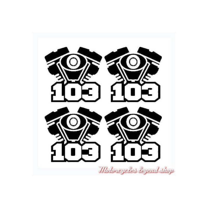 4 Stickers réfléchissants V Twin pour casque, SBR03