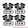4 Stickers réfléchissants V Twin pour casque, SBR03