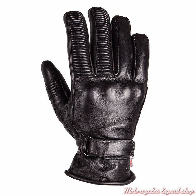 Gants cuir Stingray hiver Helstons femme, noir, coque mémoire de forme