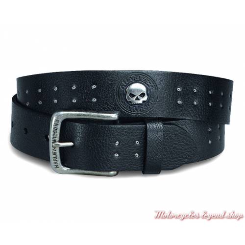 Ceinture cuir Skull Harley-Davidson homme