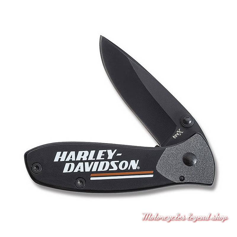 Petit couteau Tec X Tags-S Harley-Davidson, pliant, acier, noir, 52189